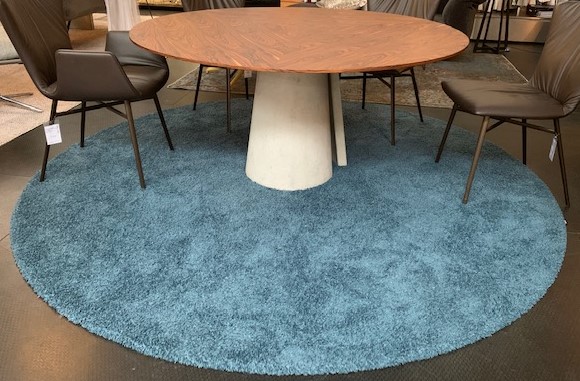 Teppich RugX Object Carpet türkisfarben Maße: Durchmesser 250 cm